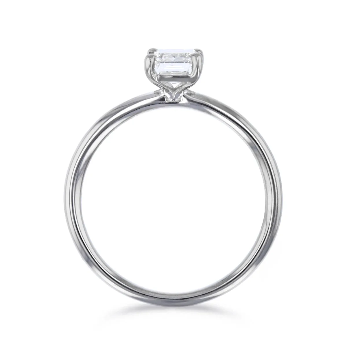 0-25ct Sofia Emerald Cut Diamond Solitaire Engagement Ring | 18ct White Gold