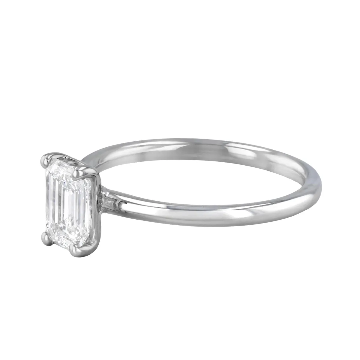 0-25ct Sofia Emerald Cut Diamond Solitaire Engagement Ring | 18ct White Gold