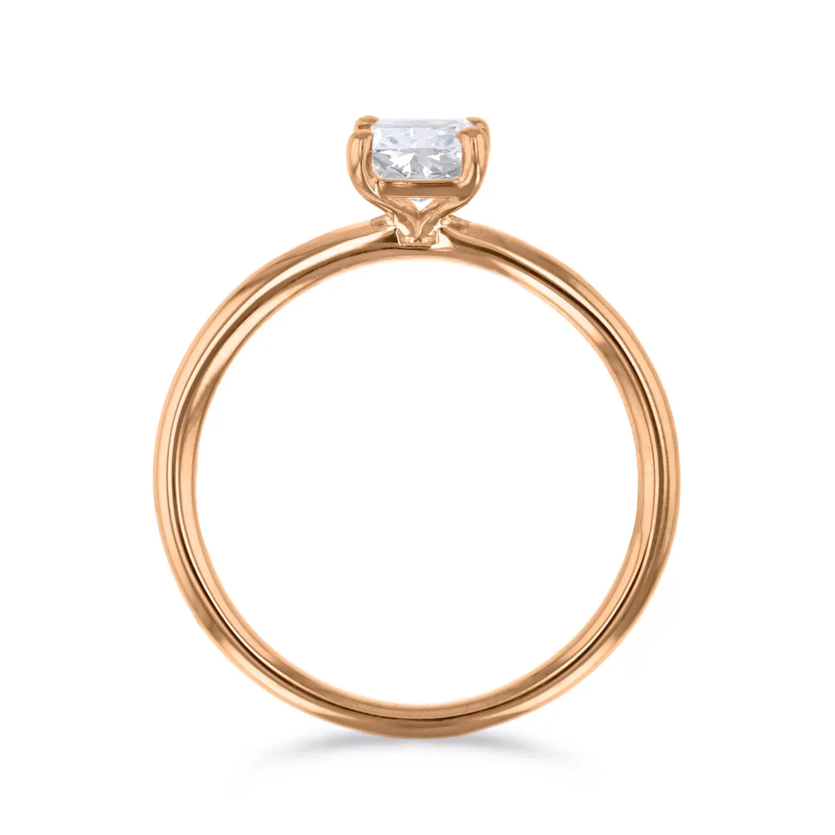 0-25ct Sofia Radiant Cut Diamond Solitaire Engagement Ring | 18ct Rose Gold
