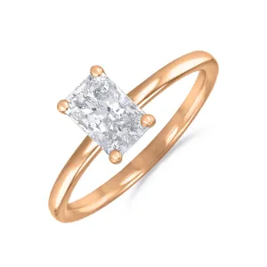 0-25ct Sofia Radiant Cut Diamond Solitaire Engagement Ring | 18ct Rose Gold