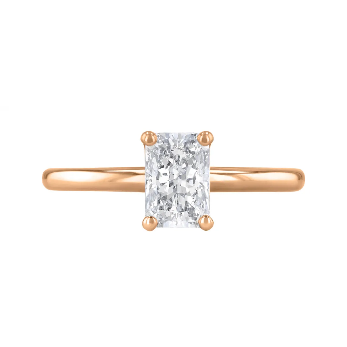 0-25ct Sofia Radiant Cut Diamond Solitaire Engagement Ring | 18ct Rose Gold