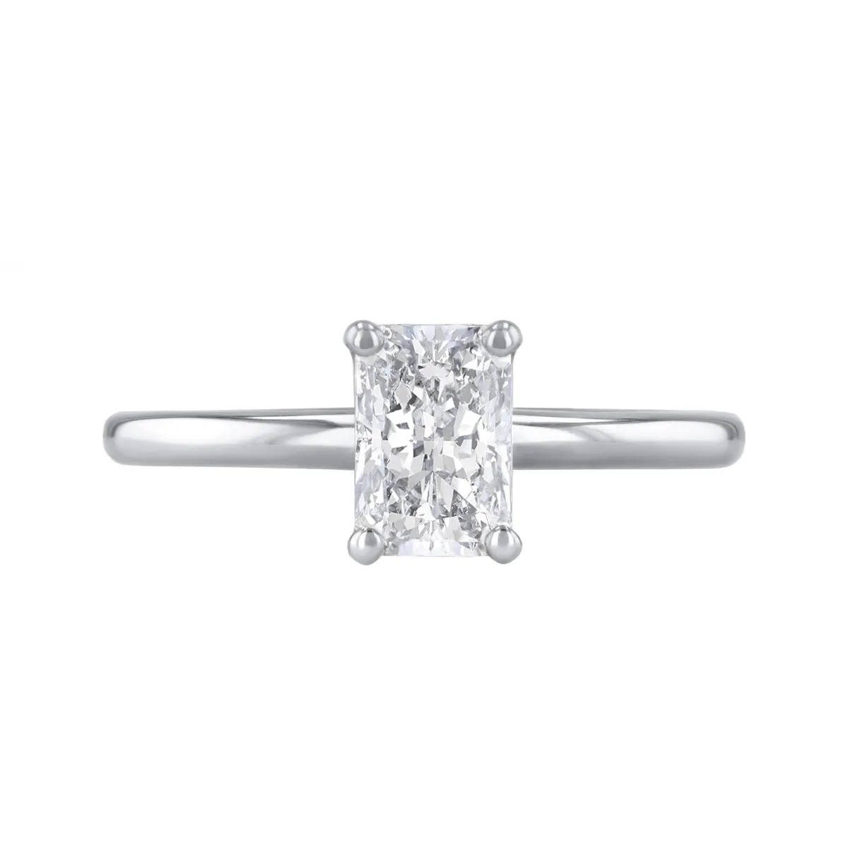 0-35ct Sofia Radiant Cut Diamond Solitaire Engagement Ring | 18ct White Gold