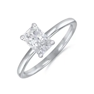 0-35ct Sofia Radiant Cut Diamond Solitaire Engagement Ring | 18ct White Gold