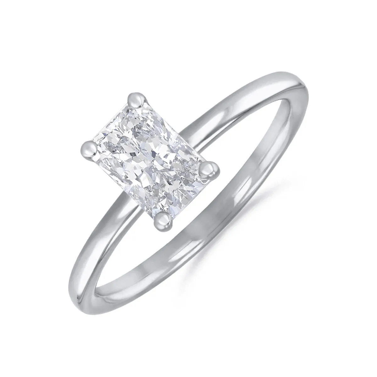 0-35ct Sofia Radiant Cut Diamond Solitaire Engagement Ring | 18ct White Gold