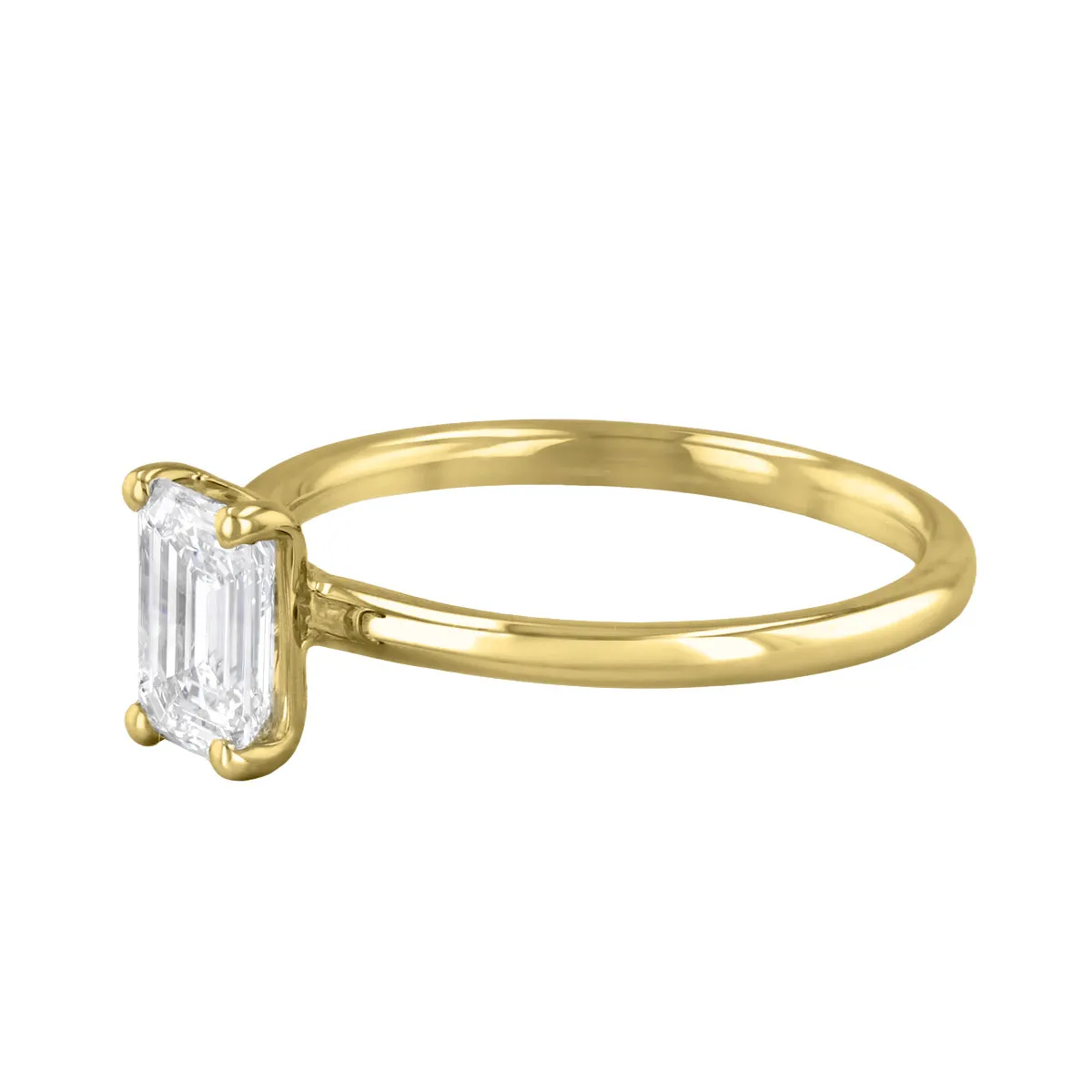 0-50ct Sofia Emerald Cut Diamond Solitaire Engagement Ring | 18ct Yellow Gold