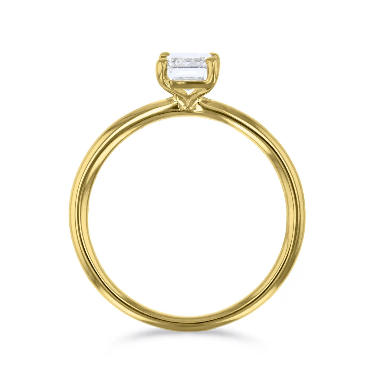 0-50ct Sofia Emerald Cut Diamond Solitaire Engagement Ring | 18ct Yellow Gold
