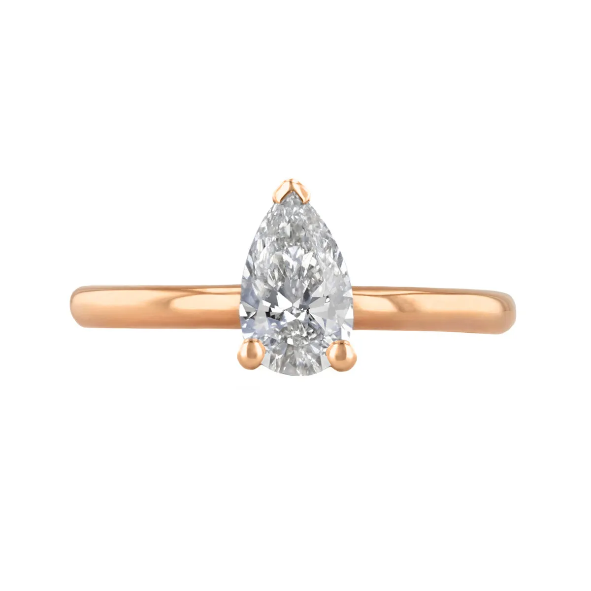 0-50ct Sofia Pear Cut Diamond Solitaire Engagement Ring | 18ct Rose Gold