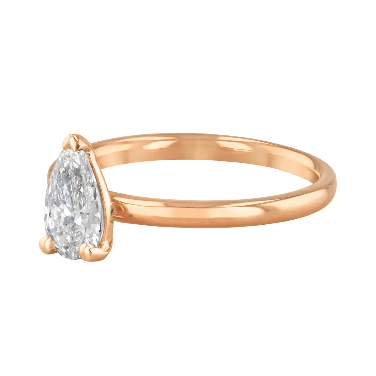 0-50ct Sofia Pear Cut Diamond Solitaire Engagement Ring | 18ct Rose Gold