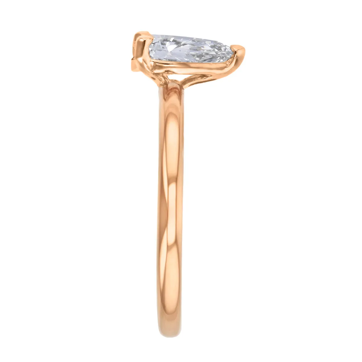 0-50ct Sofia Pear Cut Diamond Solitaire Engagement Ring | 18ct Rose Gold