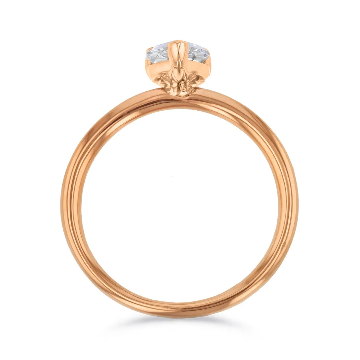 0-50ct Sofia Pear Cut Diamond Solitaire Engagement Ring | 18ct Rose Gold