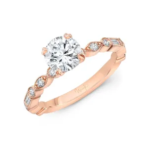 0.27ctw Straight Round Engagement Ring (Available only in white gold)