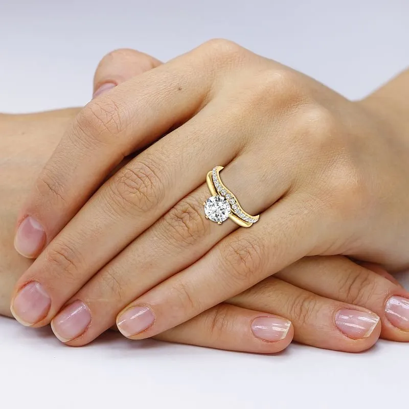 0.75-3.25 CT Round Cut Lab Grown Diamonds - Bridal Set