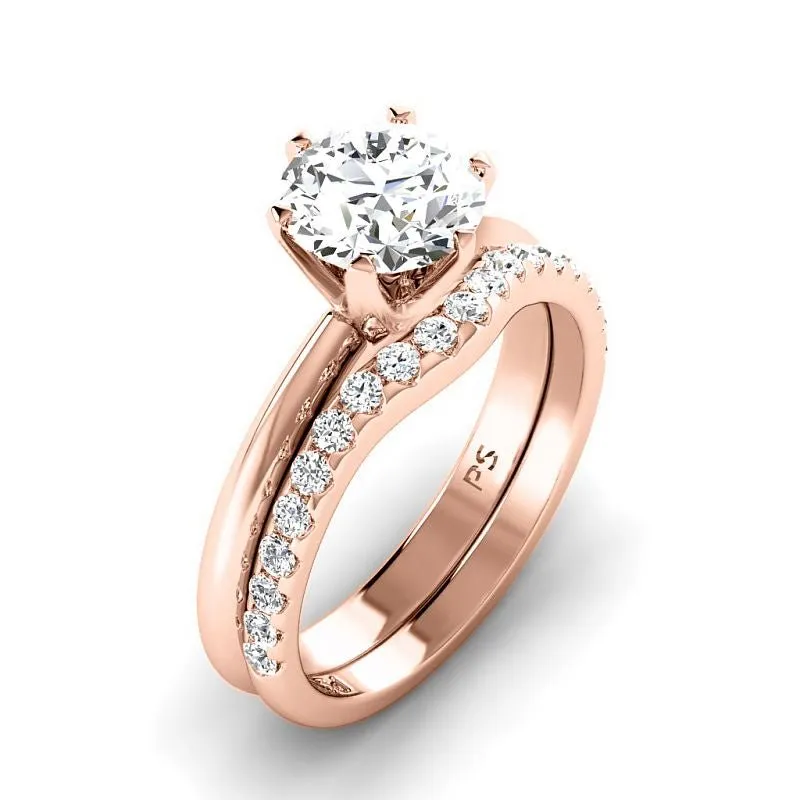 0.75-3.25 CT Round Cut Lab Grown Diamonds - Bridal Set