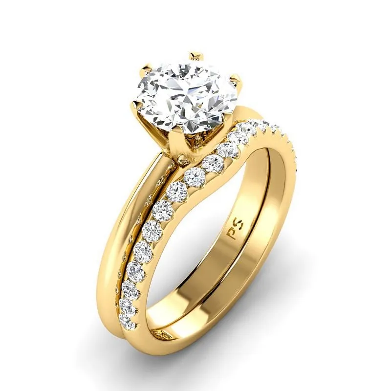 0.75-3.25 CT Round Cut Lab Grown Diamonds - Bridal Set