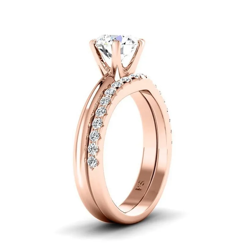 0.75-3.25 CT Round Cut Lab Grown Diamonds - Bridal Set