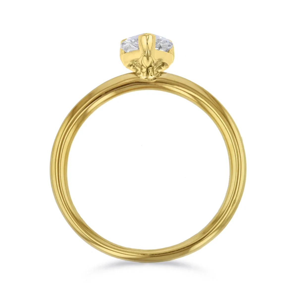 1-50ct Sofia Pear Cut Diamond Solitaire Engagement Ring | 18ct Yellow Gold