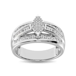 10K White Gold 1 1/2 Ct.Tw. Diamond Engagement Invisible Ring