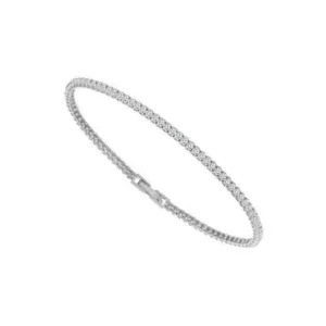 14k White Gold 0.75 Ct. Tw. Diamond Half Eternity Bangle Bracelet