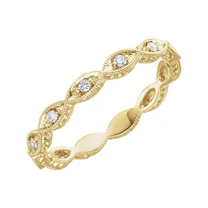 14K Yellow Gold 1/8 CTW Natural Diamond Anniversary Band