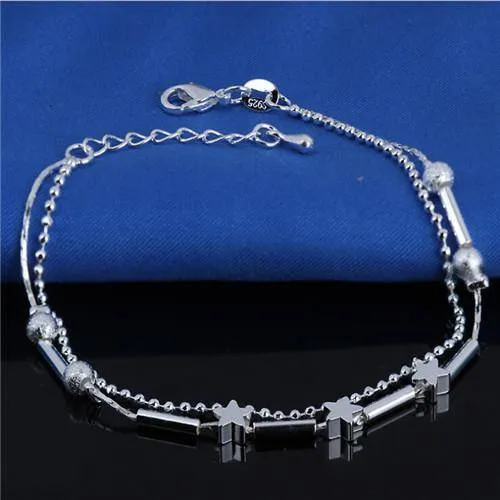 16 Designs Anklet Bracelets Silver