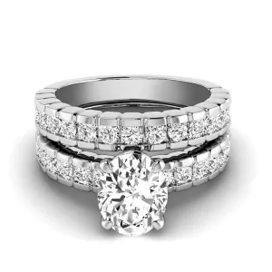 1.65-4.15 CT Round & Oval Cut Lab Grown Diamonds - Bridal Set