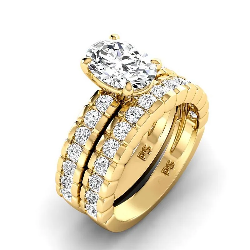 1.65-4.15 CT Round & Oval Cut Lab Grown Diamonds - Bridal Set