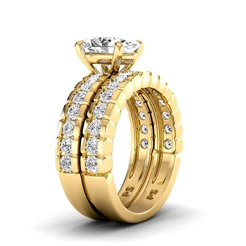 1.65-4.15 CT Round & Oval Cut Lab Grown Diamonds - Bridal Set