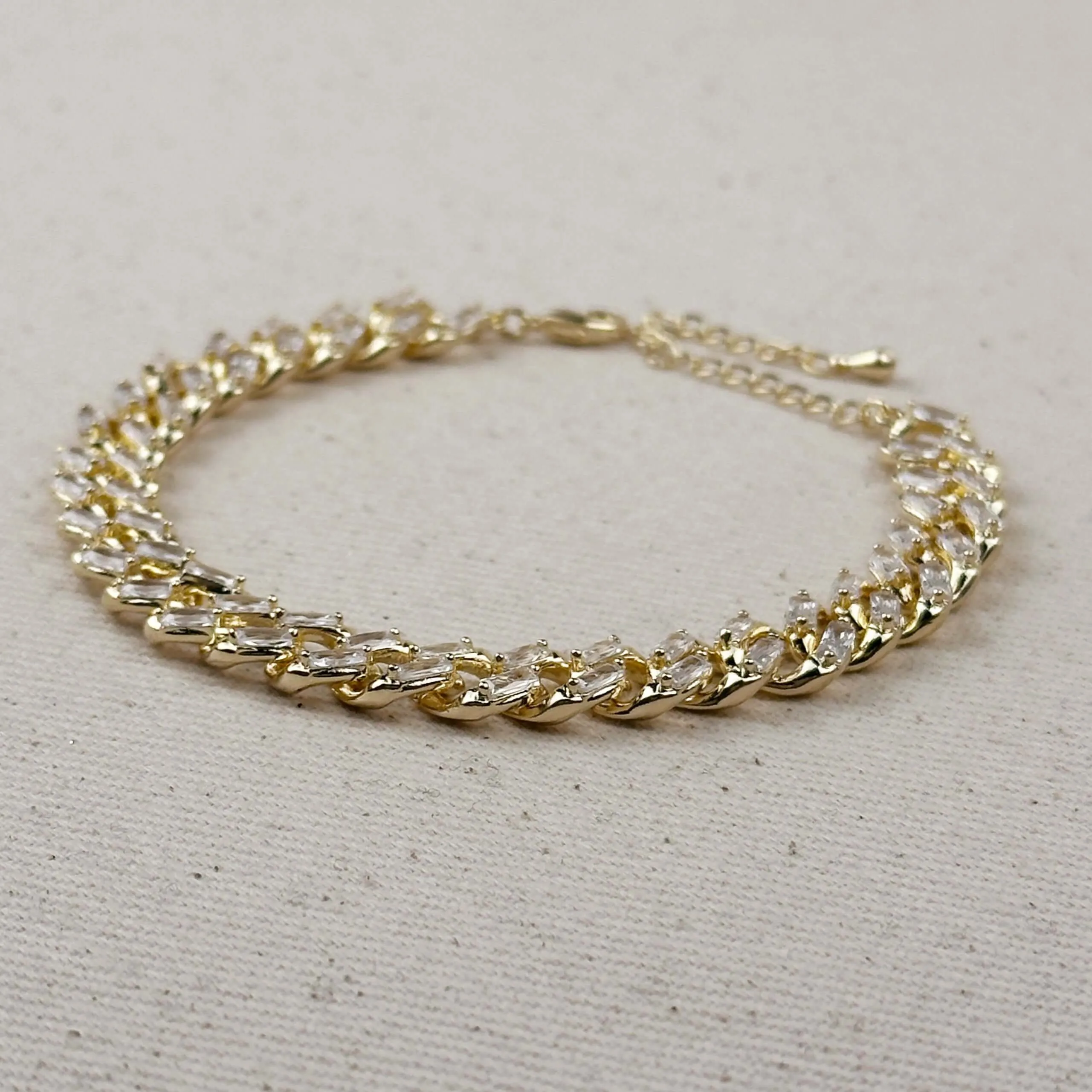18k Gold Filled Iced Chunky Cuban Bracelet