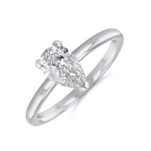 2-00ct Sofia Pear Cut Diamond Solitaire Engagement Ring | Platinum