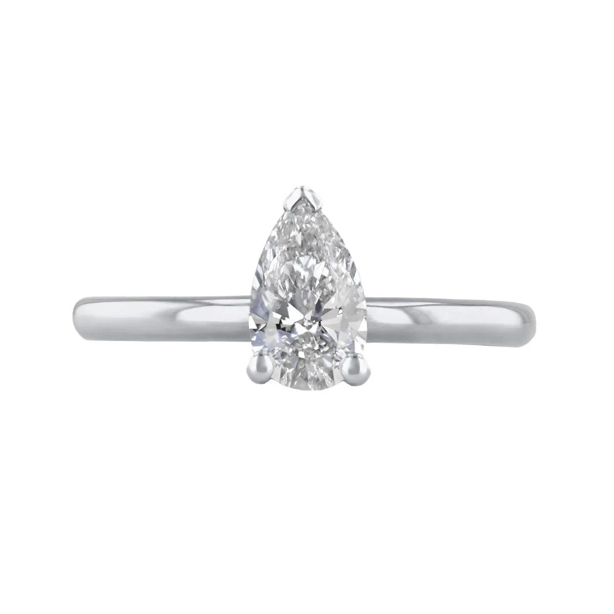 2-00ct Sofia Pear Cut Diamond Solitaire Engagement Ring | Platinum