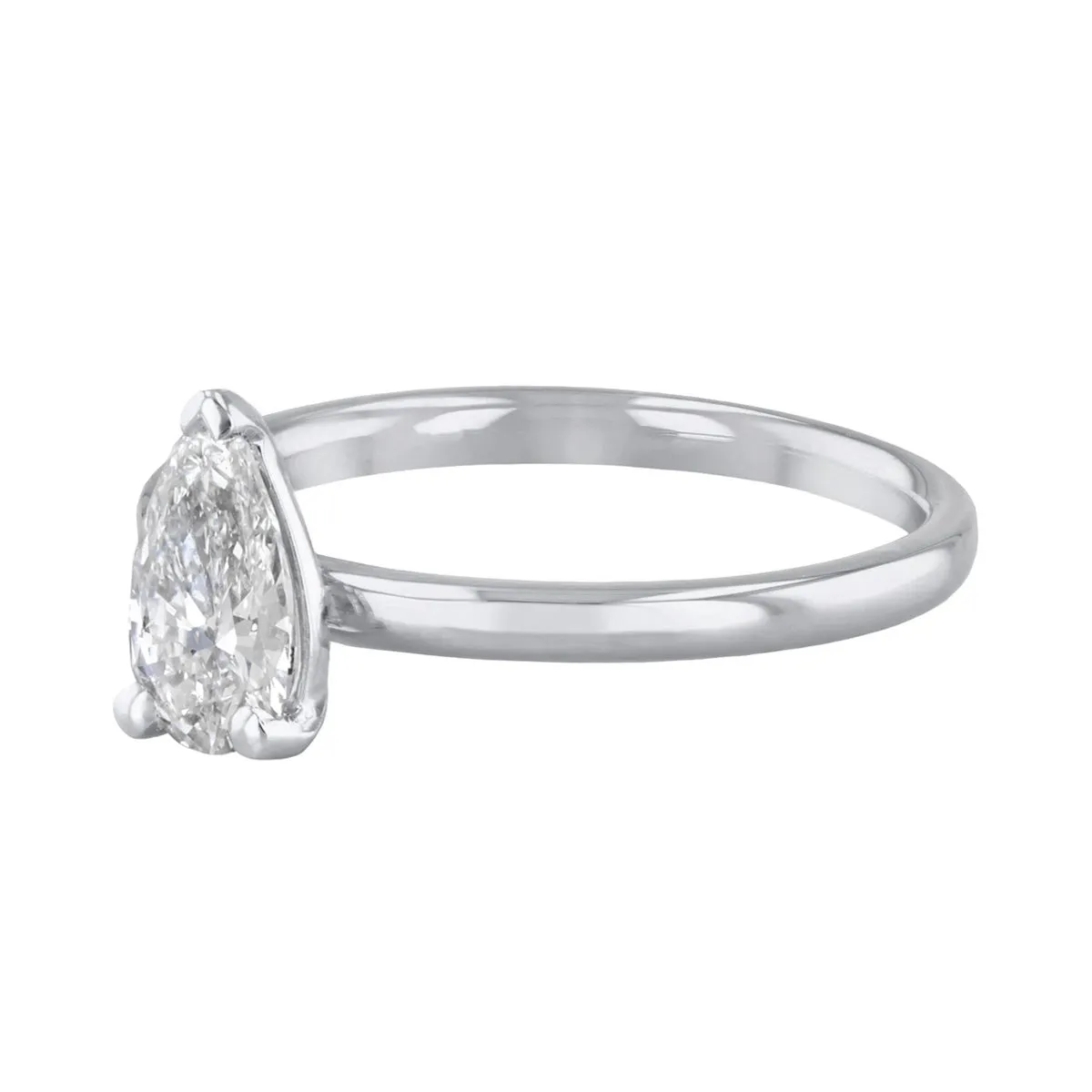 2-00ct Sofia Pear Cut Diamond Solitaire Engagement Ring | Platinum