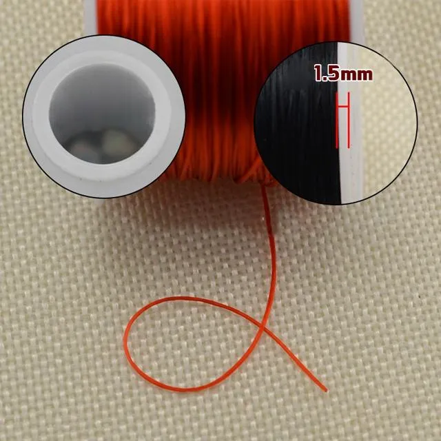 2 Pack 50M 0.5Mm Elastic Cord For Jewelry Making