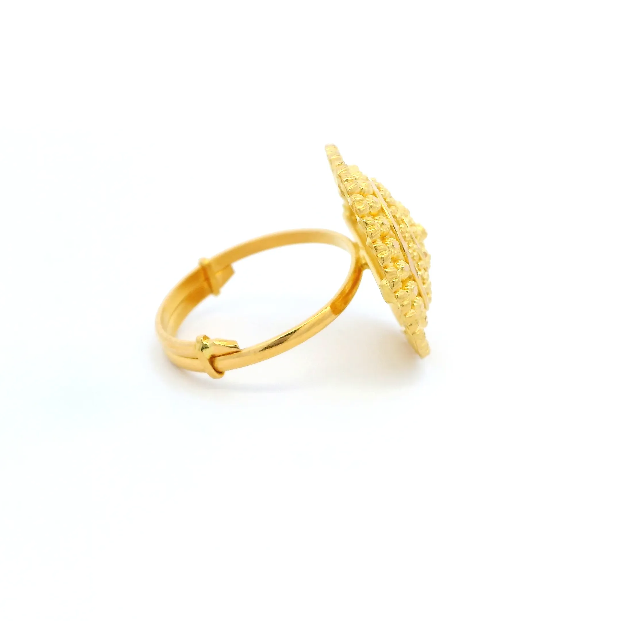 22ct Yellow Gold Ladies Filigree Adjustable Ring | Elegant & Timeless Design | Size P