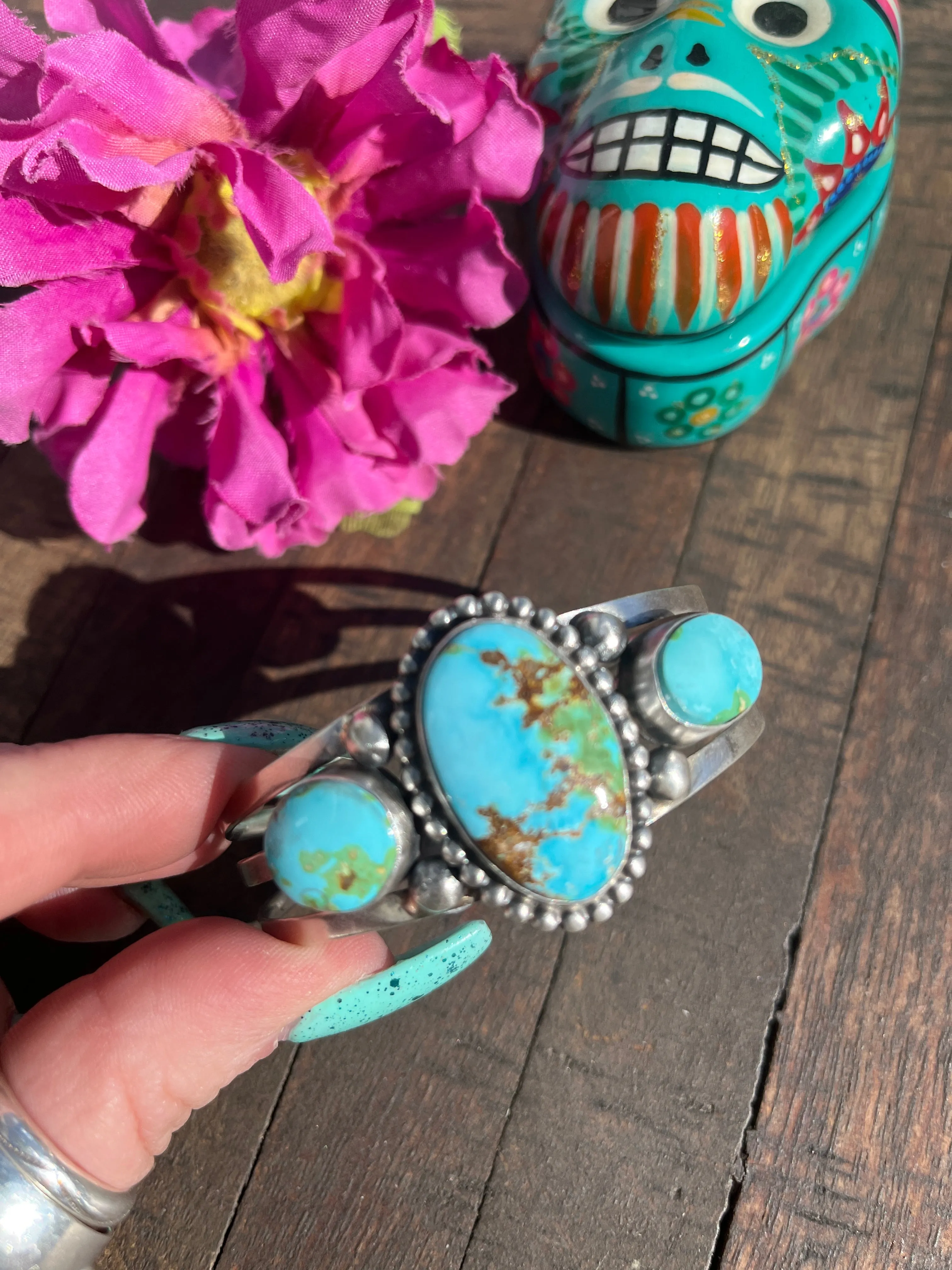 3 Stone Sonoran Gold Cuff #1