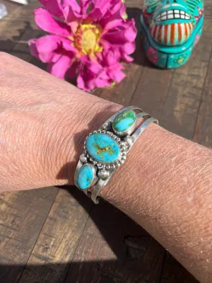 3 Stone Sonoran Gold Cuff #2