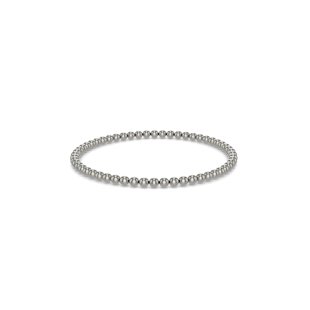 4MM Silver Ball Bracelet