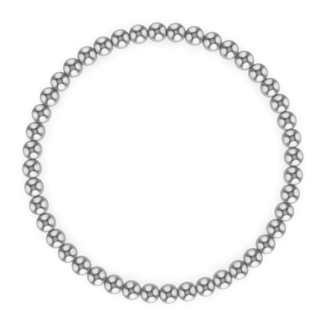 4MM Silver Ball Bracelet