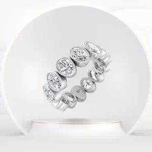 Allora - Bezel Set Oval Shape Diamond Eternity Band