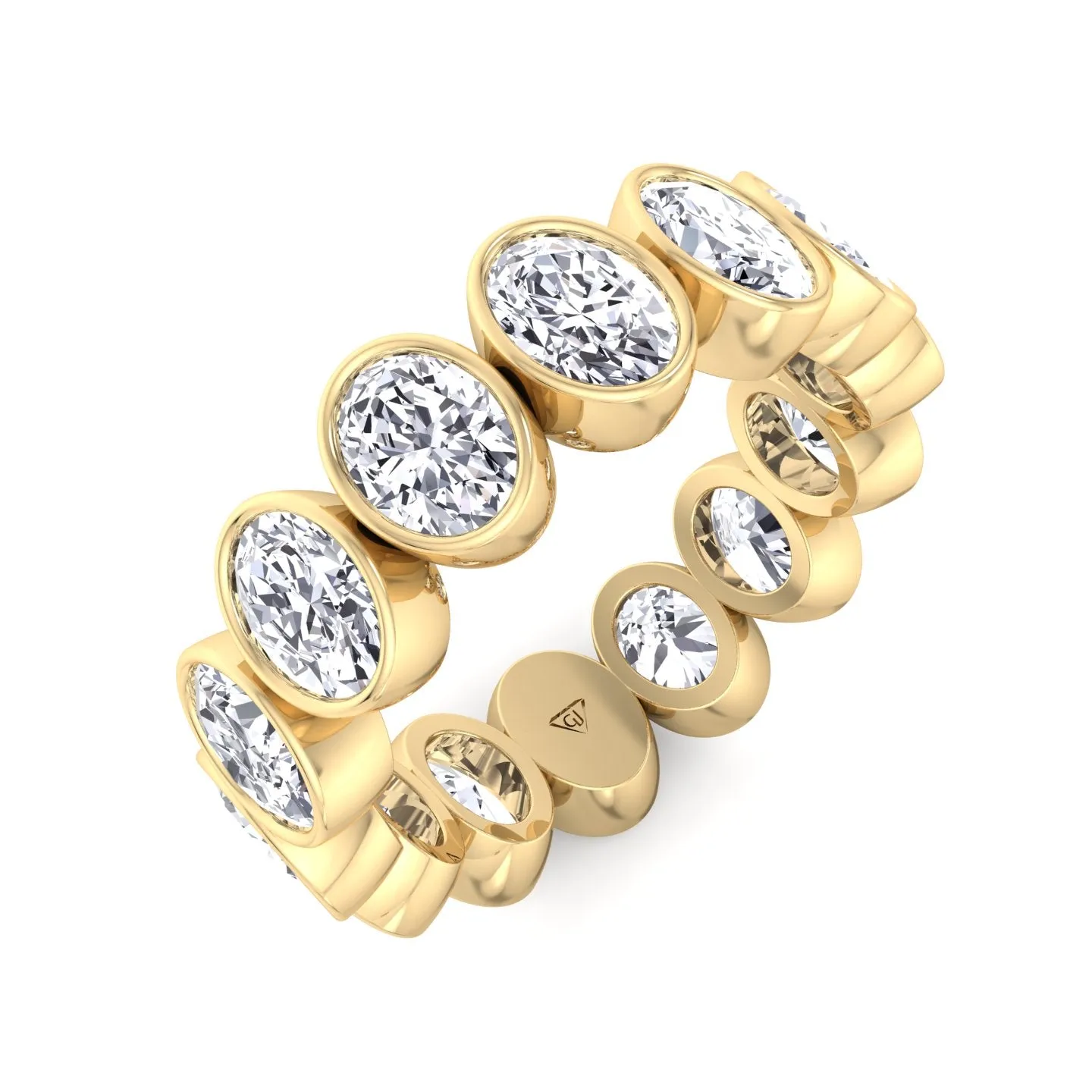 Allora - Bezel Set Oval Shape Diamond Eternity Band