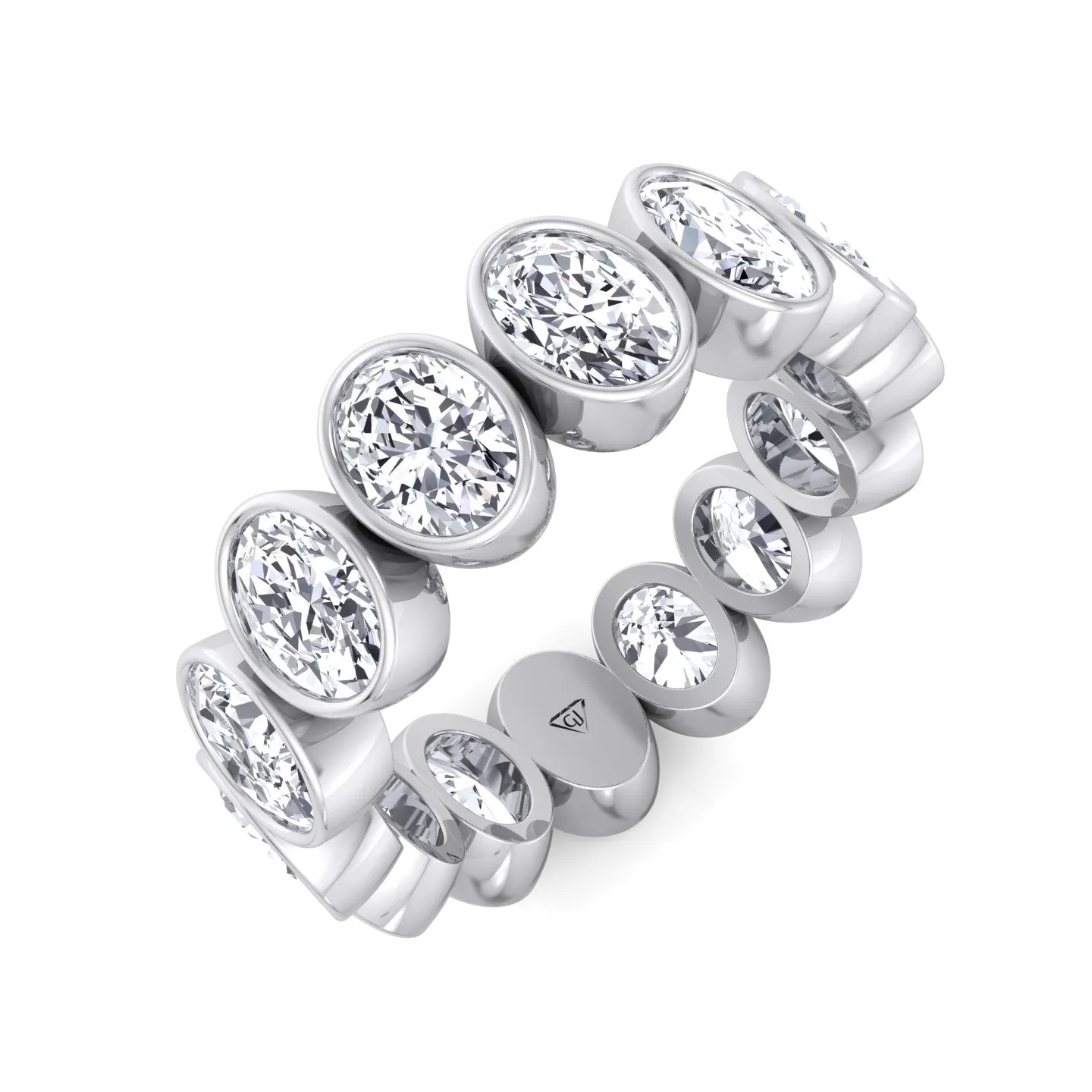 Allora - Bezel Set Oval Shape Diamond Eternity Band