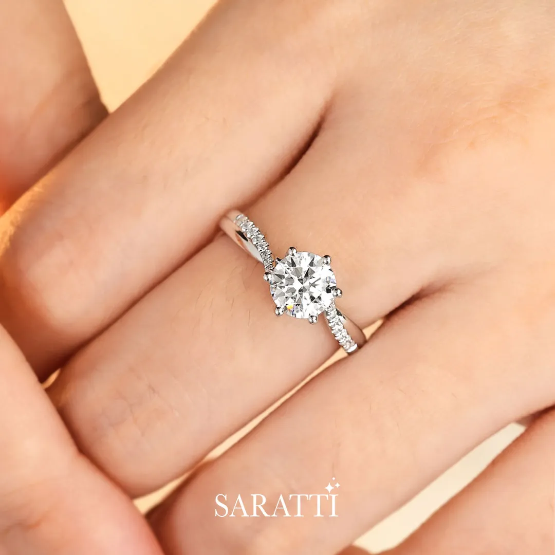 Amira - White Radiance Natural Diamond Ring