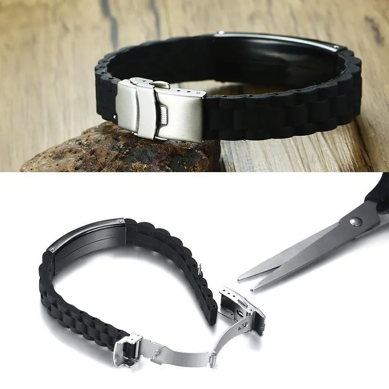 Bible Verse Bracelet <br> The Lord Is On My Side I Will Not Fear (Silicone)
