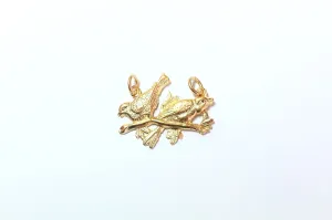 Bird Charm, Bird Pendant, Charm Hanger, Silver Hanger, Gold Pendant, Gold Charm, Charm Bracelet, Britannium,  Nature Charm, Sparrow