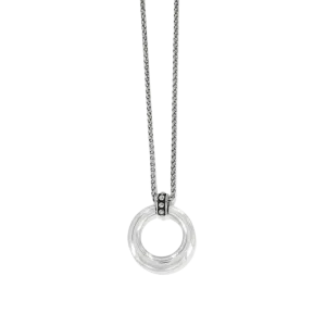Brighton Women's Pretty Tough Stud Large Circle Silver Necklace