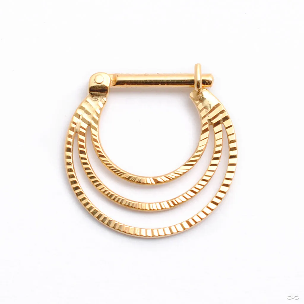 Brilliant Soul Hinged Ring in Gold from Quetzalli