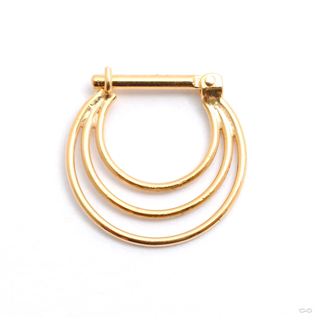 Brilliant Soul Hinged Ring in Gold from Quetzalli