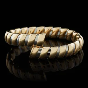 Bulgari Two-Tone 18Kt Gold Bangle