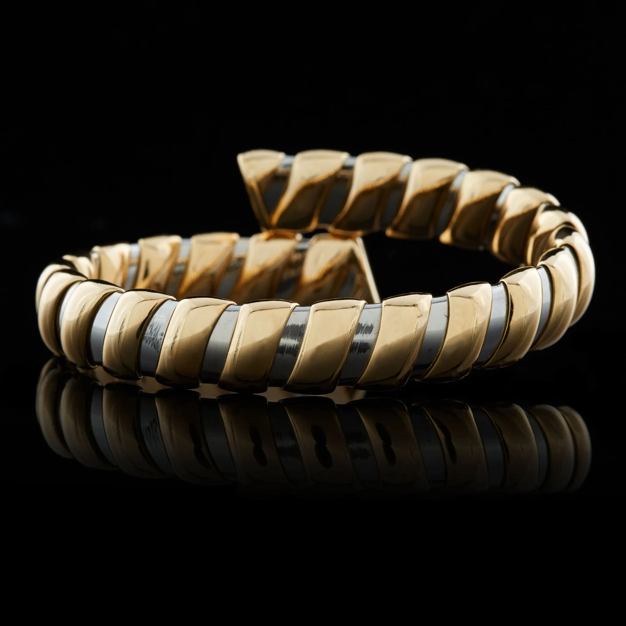 Bulgari Two-Tone 18Kt Gold Bangle
