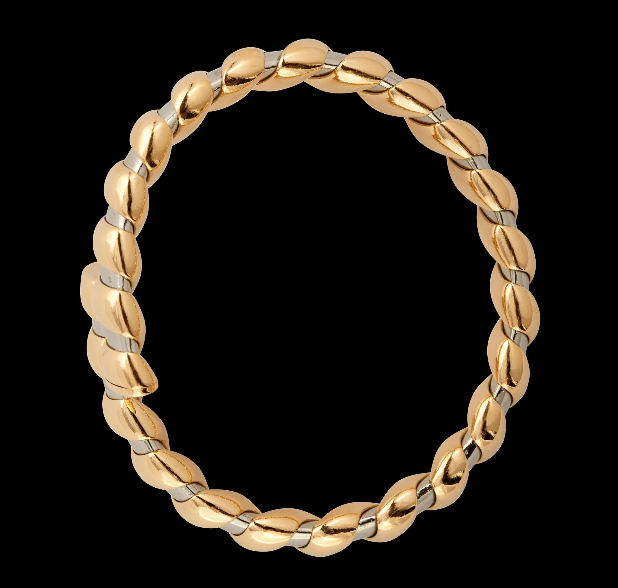 Bulgari Two-Tone 18Kt Gold Bangle