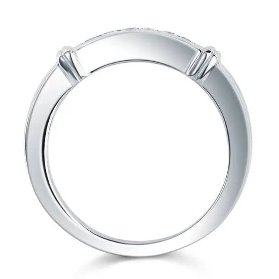 Channel Set Created Diamond Wedding Ring